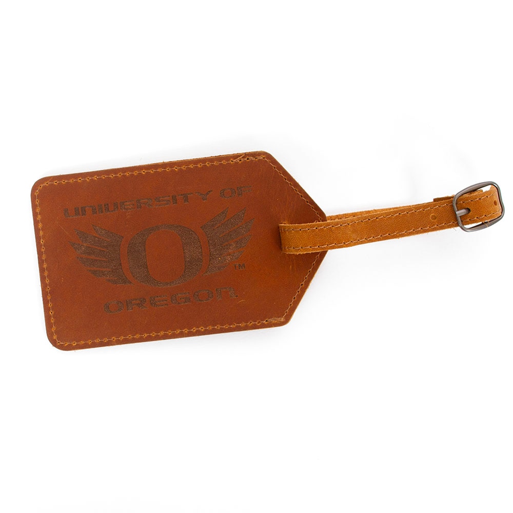 O Wings, Neil, Bag Tags, Leather, Accessories, Unisex, Laser engraved, University of Oregon, 960314